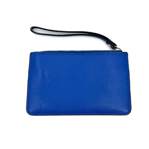 KATE SPADE Blue Cobble Hill Pebbled Leather Clutch Wristlet Purse Bag - Picture 2 of 9